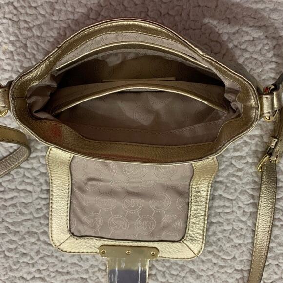Michael Kors Gold Metallic Cross Body Small - Picture 8 of 9